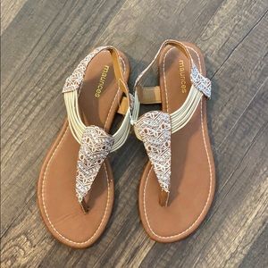 Brand new embroidered sandals